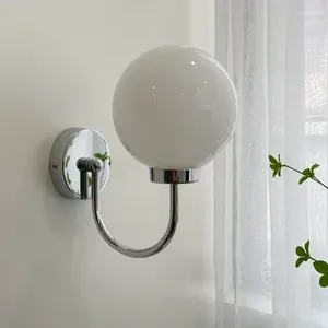 Vägglampor Moderna LED -sconces G9 Glass Orb Light For Bedroom Bedside Mirror Lamp Study El Washrooms Hallway Balcony Interior Lights