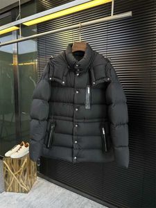 Parkas masculinas para baixo 2023 high-end 1 1 outono/inverno clássico simples cor sólida jaqueta para homem com capuz jaqueta impermeávell231209