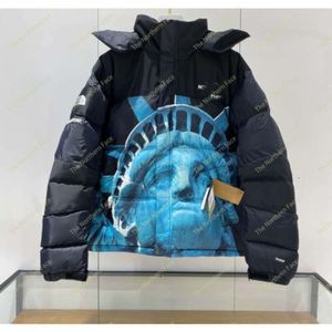 Męskie kurtki na północ The Face Jacket x Statue of Liberty Puffer Men Projektant prawdziwy na zewnątrz wiatrówek supre me tydzień 10 Baltoro 2ylba