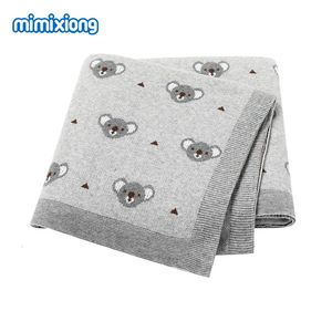 Koce Skusowanie Snorta 100Cotton Knitting Infant Boys Dziewczyny Swaddle Wrap Akcesoria 10080 cm Dzieci rzucają kołdry 231208