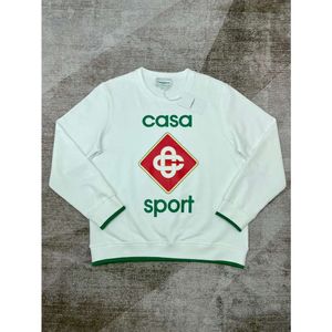 Mężczyźni bluzy Casablanca Sport Casa Sweters okrągły szyję pullover literowanie