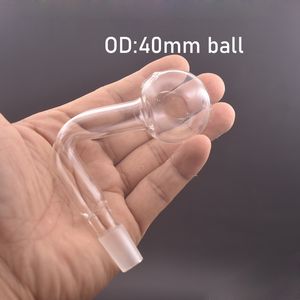 Großes Bubble-Glas-Ölbrennerrohr mit 10 mm, 14 mm, 18 mm männlichem und weiblichem Gelenkkopf, Außendurchmesser ca. 40 mm, Tabak-Handpfeifen-Bubbler für Bong-Wasserpfeifen, Aschefänger