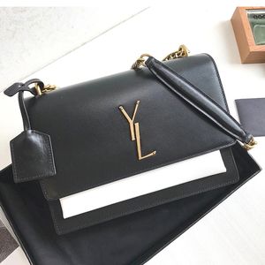 Klasik flep siyah zincir gün batımı çanta kadın erkek erkek makyaj zarfı tasarımcı omuz çantası lüks çanta bile çanta crossbody çanta deri çanta cüzdan debriyaj seyahat çantası