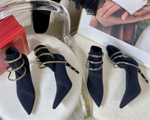 Designer Boots Australian Women Sock Boots Shadow Ankle Boots Black Martin Short Boots Stretch High Heels Autumn and Winter Boots Top High Quality Wedding