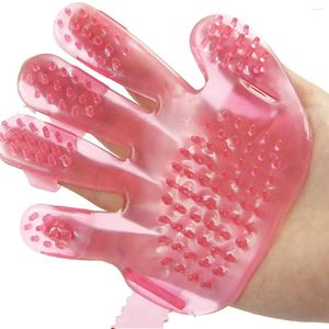 Vestuário para cães Novidade cinco dedos em forma de palma da mão para animais de estimação gato filhote de cachorro escova de banho massagem de preparação de cabelo (cor aleatória)