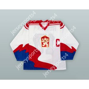 Custom VLADIMIR RUZICKA 17 CZECHOSLOVAKIA NATIONAL TEAM WHITE HOCKEY JERSEY NEW Top Stitched S-M-L-XL-XXL-3XL-4XL-5XL-6XL