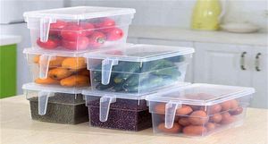 Caixa de armazenamento de cozinha transparente, máquina de embalagem de grãos, recipiente de alimentos e caixa de armazenamento de geladeira sem BPA J0527239e7343745