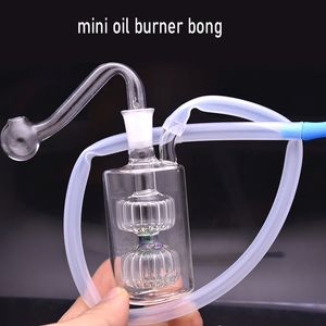 Große Taschen-Glas-Ölbrenner-Bong, Inline-Stereo-Matrix-Perc-Recycler, Aschefänger-Bong, 10-mm-Verbindung, Dab-Rig-Bong mit männlichem Ölbrenner-Glasrohr, beste Raucherwerkzeuge