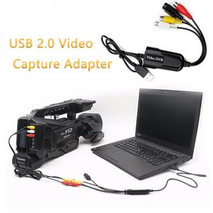 DVR -kort USB 2.0 Video Capture Adapter Card Video DVR 4 Channel Video TV DVD VHS TV för Win7/8/10/XP/Vista Drop 231208