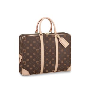 Men's and Women's Handbag Briefcase Fashion Laptop Computer Bag Crossbody Bags PU Leather Print Checkered Old Flower 6 C303o