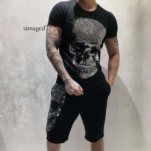 Phillip T-shirt PP Men Philipps Pleins designer Plain Summer Designer Designer Rock Style Men T Shirt Diamond Skull Brand Clothing Fashion T Shirts W 955