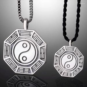 Pendant Necklaces Tai Chi Eight Trigrams China-Chic Necklace For Men And Women's Jewelry Retro Round Sign Gifts