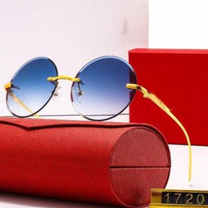 Latest Fashion Designer Men Sunglasses Composite Metal Rimless Optical Frame Classic Sunglasses for women254l