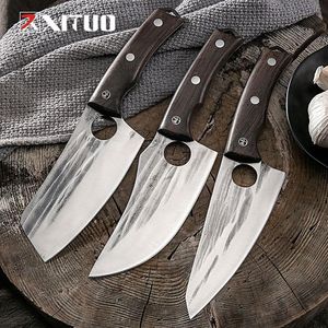 Xituo Kitchen Cleaver lnife 스테인레스 스틸 뼈 뼈 뼈 헌팅 단조 고기 생선 요리사 야외 생존 정육점 lnife set308g