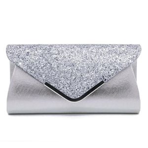 Evening Bag Women PU Paillette Long Square Hasp Cosmetic Bag Mix Color Wedding Party Clutch Bag2650