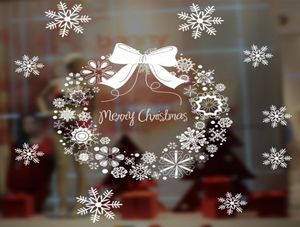 2021 Christmas Decoration Glue Waterproof Garland Glass PVC Electrostatic Window Large Snow Flake Wall Sticker Navidad Noel Y3092042