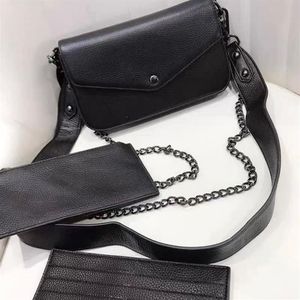 Dicky0750 حقائب اليد القابض الجلدية للنساء الحقائب المسائية سلسلة الأزياء محفظة سيدة كتف اليد حقيبة يدوي مسننة Crossbody Mini Messe286a