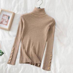 Women's Blouses Winter Tops High Collar Slim Fit Knitted Solid Color Stretch Long Sleeve Striped Sweater Bottoming Shirt