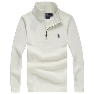 Fashion Men's Designer Polo Sweater Shirt Thick Half Zipper High Neck Warm Pullover Little Casual Sweatshirt