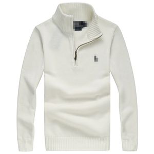 Modemän designer polo tröja ull ralph skjorta tjock halv dragkedja hög hals varm lauren pullover liten häst casual tröja