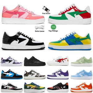 2024 New Bapesstas Casual Designer Sapatos Sk8 Sta Luxo Mulheres Mens Vermelho Azul Preto Branco Rosa Camuflagem Skateboarding Jogging Homens Mulheres Esportes Sapatilhas Treinadores