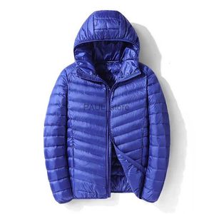 Piumino da uomo Parka ultraleggero ripiegabile Piumino da donna 2023 Cappotto traspirante resistente all'acqua e al vento Felpe con cappuccio da uomo di grandi dimensioniL231209