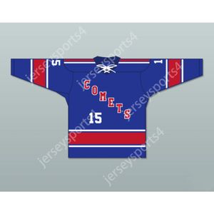 Хоккейная майка BLUE JACK KANE 15 UTICA COMETS на завязках, НОВАЯ с прострочкой сверху S-M-L-XL-XXL-3XL-4XL-5XL-6XL