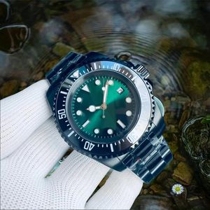 Rengör fabriksmän titta på havet 44mm keramisk bezel havsbor safir cystal rostfritt stål med glidlås lås automatiska mekaniska klockor