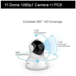 Dome Cameras Yi Dome 1080p HD Camera CCTV IP 360 ° Detektion WiFi Wireless Night Vision IR Two-Way Audio Security Surveillance System 231208