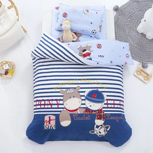 Bedding Sets 3Pcs Cartoon Cotton Crib Bed Linen Kit Baby Princess Set Includes Pillowcase Sheet Duvet Cover Without Filler 231208