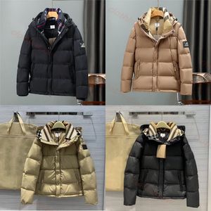 Designer Puffer Jacket Woman Autumn/Winter New Style Löstagbara avtagbara ärmar Plaid Down Jacket för män och kvinnors vit gås Soft och Down Warm Hooded Coat