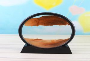 Банданы 712 дюймов движущийся песок художественная картина круглое стекло 3D глубокий морской пейзаж в движении плакаты Livre украшения роскошный дисплей Flowin4378133