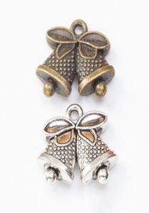 60 peças 1417mm cor prata antiga amuletos de férias de natal vintage jingle bell pingente para pulseira brinco colar joias diy 8722110