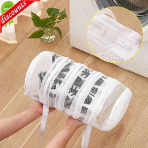 Upgrade Mesh Laundry Bag Washing Machine Travel Shoes Storage Bags Portable Anti-deformation Protective Clothes Organizer Shoes Dry Tool