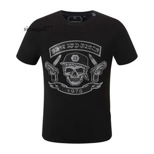 Zwykły koszulka diamentowa Philipps Tiger Men Designer Phillip Skull T-shirt Pleins Designer Pp Phillip Plain Men krótki rękaw dolar marka niedźwiedzia 720