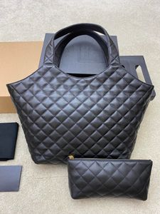 Модельерская женская сумка и сумка через плечо высочайшего качества ICARE MAXI Shopping Bag из стеганой кожи ягненка С оригинальной коробкой Середина