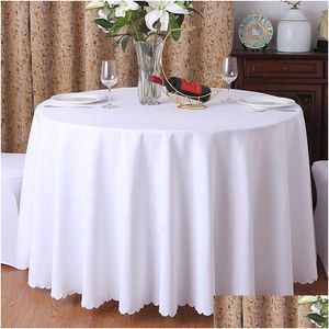 Table Cloth Yryie 1Pc Solid Color Purple Wine Red Washable Wedding Tablecloth For Round Fable Party Banquet Dining Table Er Decor Sh19 Dhybq