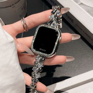 Luksusowy pasek marki dla Apple Watch Band 49 mm 38 mm 40 mm 41 mm 42 44 mm 45 mm zegarki paski na rękę dla nowego iWatch 8 7 6 5 4 SE Ultra 2 Ultra9 nadgarstka Ramka obserwowana + pasek