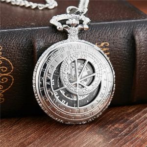 Pocket Watches Dr. Who mechanical Pocket Watch Fob Chain Sliver The United Kingdom Clock Hollow Engrave Hand-wind Mens Watches for Women Men 231208