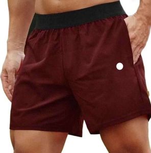 LULULEMEN Womens Men Yoga Sports Shorts Outdoor Fitness Quick Dry Solid Color Casual Running Quarter Pant Man F11