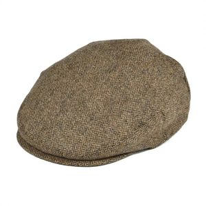 Berets Botvela 100% Lã Flat Cap para Homens Mulheres Scally Caps Herringbone Sboy Khaki Ivy Hat Cabbies Driver Beret Boina 002 231208