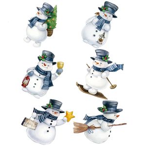 Wall Stickers Sticker Christmas Party Decorations Wall Stickers Snowman Magnets Fridge Car Door 231208