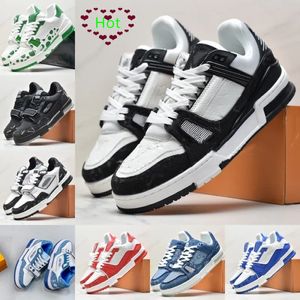 Multicolor Designer Sneakers Shoes Rhyton New Casual Designer Genuine Leather Lace Up Flat White Black Men Sports Shoes 35-46 29265