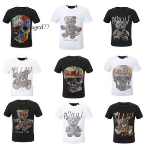 Designer Phillip Designer Männer Designer Plain Männer Hot Shirts Plain Pleins Philipps Phillip T-Shirt PP Skull Diamond Kurzarm Dollar Bear Tiger Bra 799