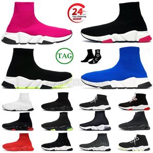 Designer di Parigi Calzino casual Scarpe Suola comfort Traspirante Uomo Donna Piattaforma Hommes Mesh Speed Nero Glitter lavorato a maglia Tripler Sneaker Walking Eur 36-45