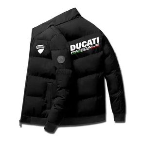 Jaquetas masculinas 2023 inverno novo ducati algodão jaqueta masculina esportes ao ar livre à prova de vento quente jaqueta nova gola para baixo jaqueta l231209