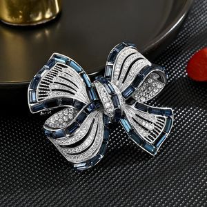 Pins Brooches Luxury Exquisite Bow Brooch High-end Female Unique Vintage Bowknot Broochpins for Women Suit Accessories Jewelry Wholesale 231208