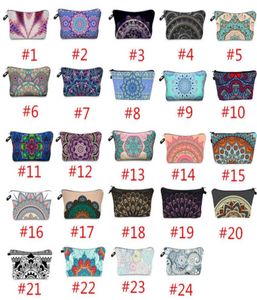 Mandala 3D Baskı Kozmetik Çantalar Moda Baskılı Makyaj Depolama Çantası Polyster Ferminal Fermuar Kılıf Açık Seyahat Debriyajı Pouch6086674