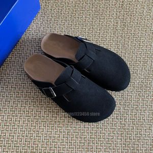 Boston Clogs Kapcia Designer Sandały Mężczyźni Kobiety Cork Flat Arizona Mayari zamszowy skórzany zjeżdżalnia platforma platforma platform