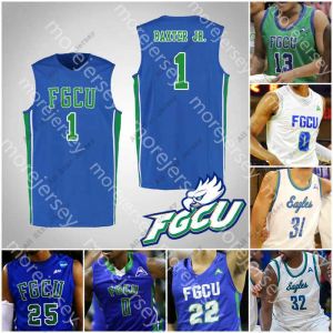 Camisas de basquete personalizadas Flórida Costa do Golfo FGCU Eagles Camisa de basquete NCAA College Caleb Catto Warren Zach Scott Rainwater Gagliardi Ha